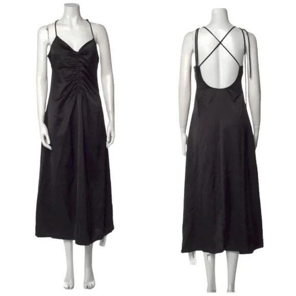 black racer back midi dress Black Racer Back Lexie Midi Dress